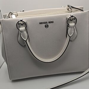 Michael Kors White Satchel Bag MARILYN